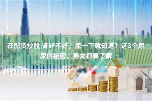 在配资炒股 肾好不好，尿一下就知道？这3个尿尿的秘密，男女都要了解